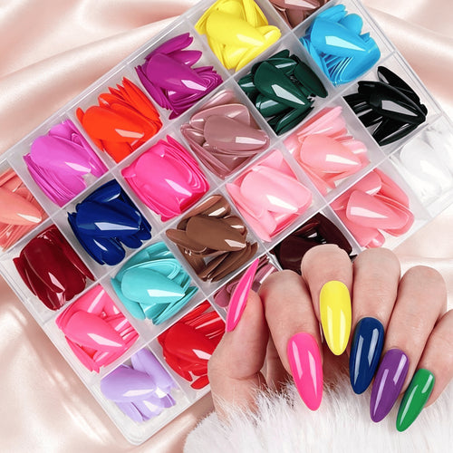 Premium Glossy False Nail Tips Bowlift