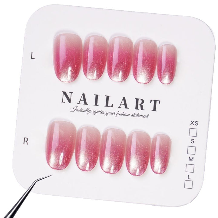 Elegant False Nails with Noble Ombre Effect Bowlift