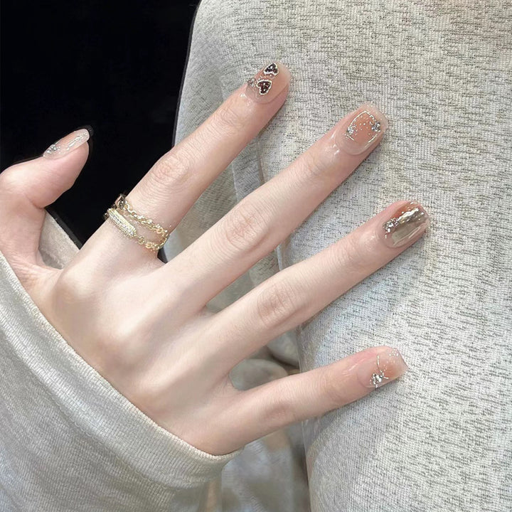 Ombre Press-On Nails with Glossy Finish Bowlift
