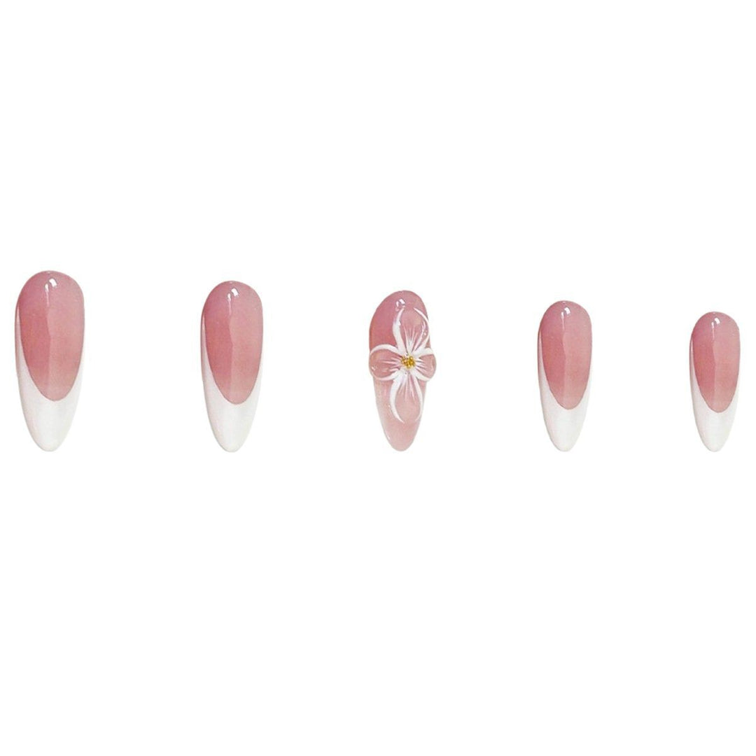 Elegant Artistic Press-On Nail Set Bowlift