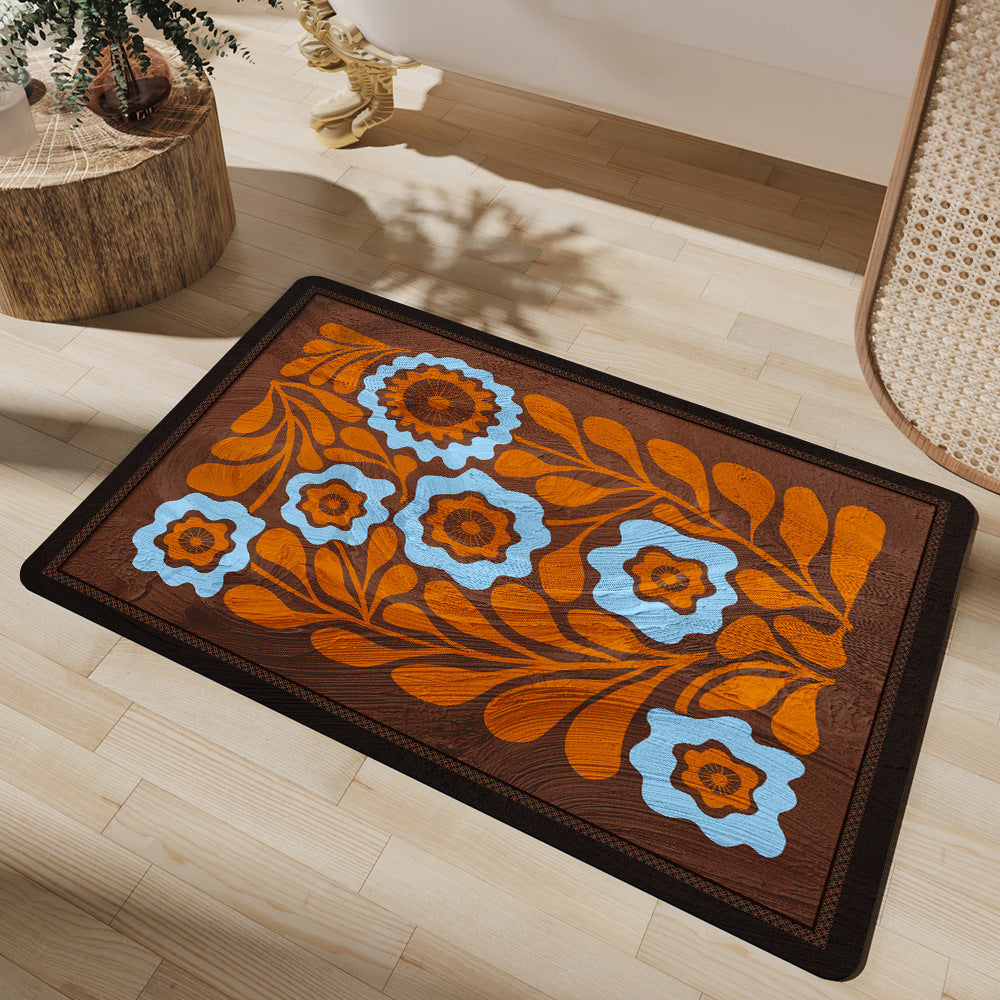 Floral Print Area Rug Bowlift