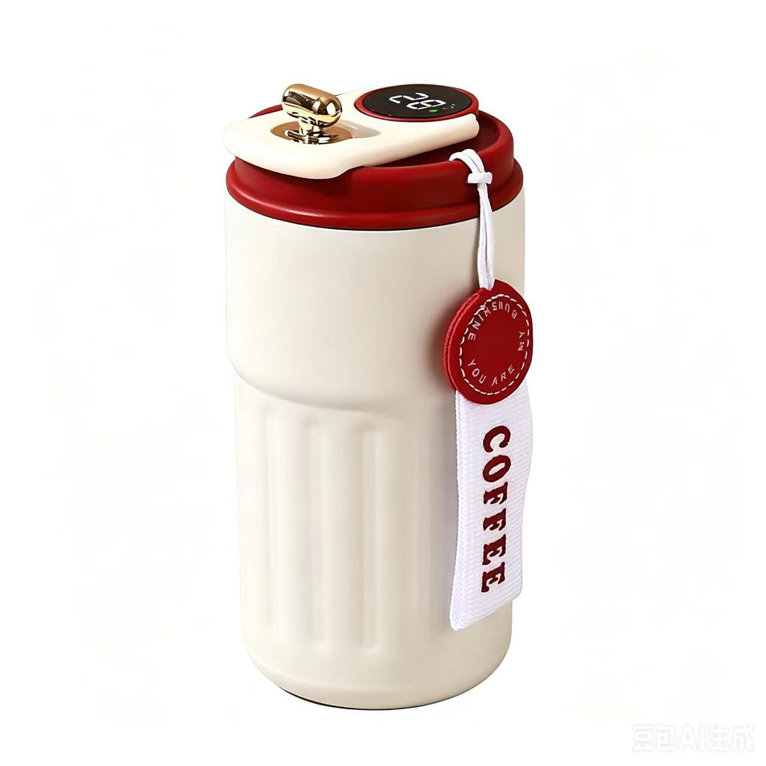 Insulated Stainless Steel Travel Coffee Tumbler with Leakproof Lid and Carry Strap Bowlift