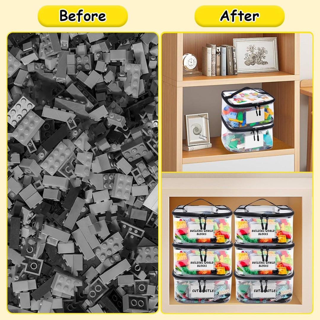 Transparent Storage Organizer for Building Blocks Bowlift