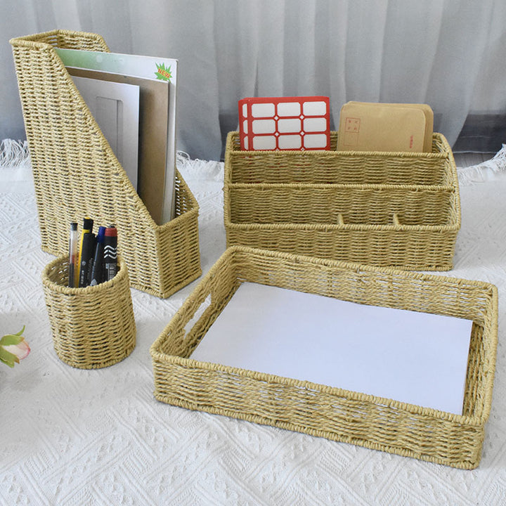 Elegant Woven Storage Tray Bowlift