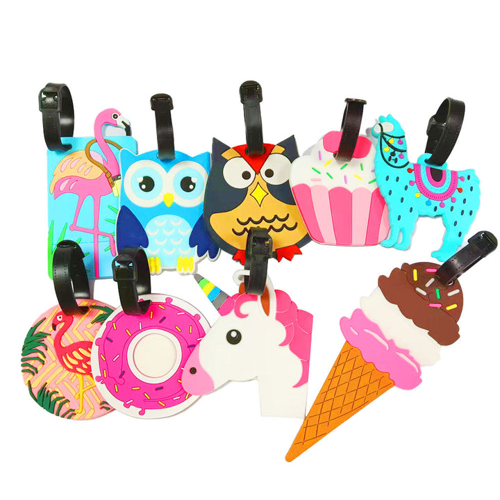 Unisex Luggage Tag in Vibrant Owl Design Bowlift