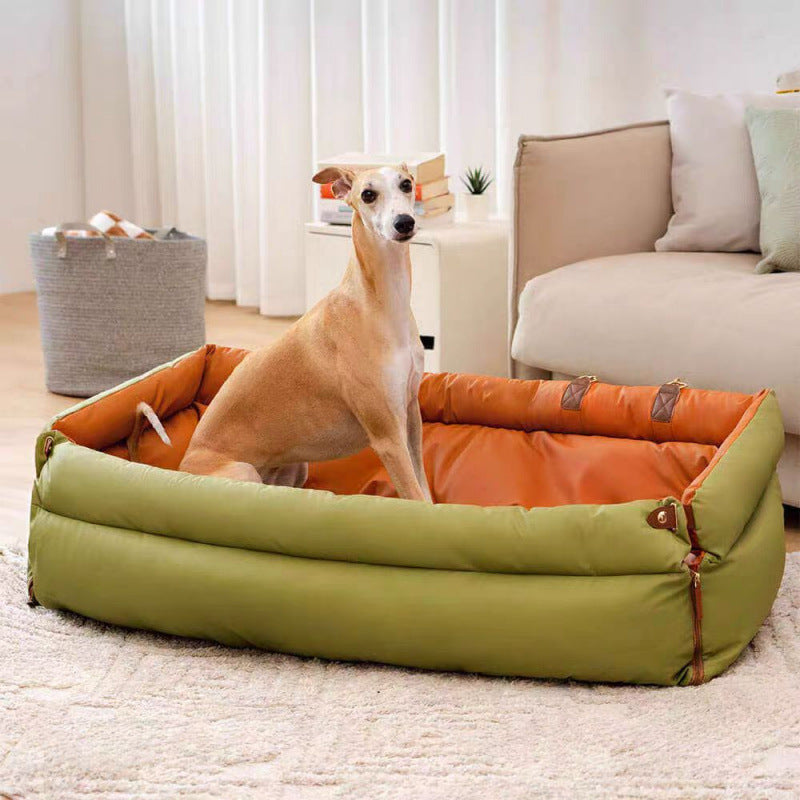 Orthopedic dog bed with removable carrying straps Bowlift