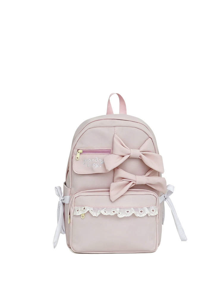 Cute Bow-Accent School Backpack Bowlift