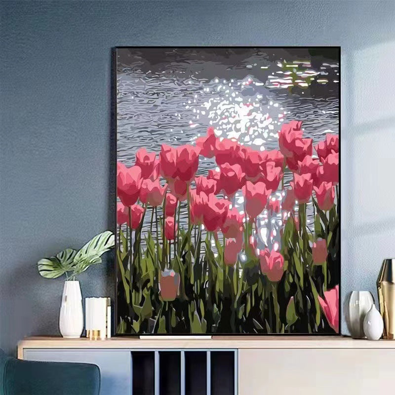Floral Landscape Canvas Art Bowlift