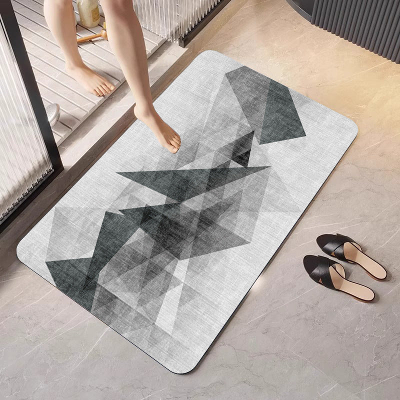 Textured Abstract Design Bath Mat Bowlift