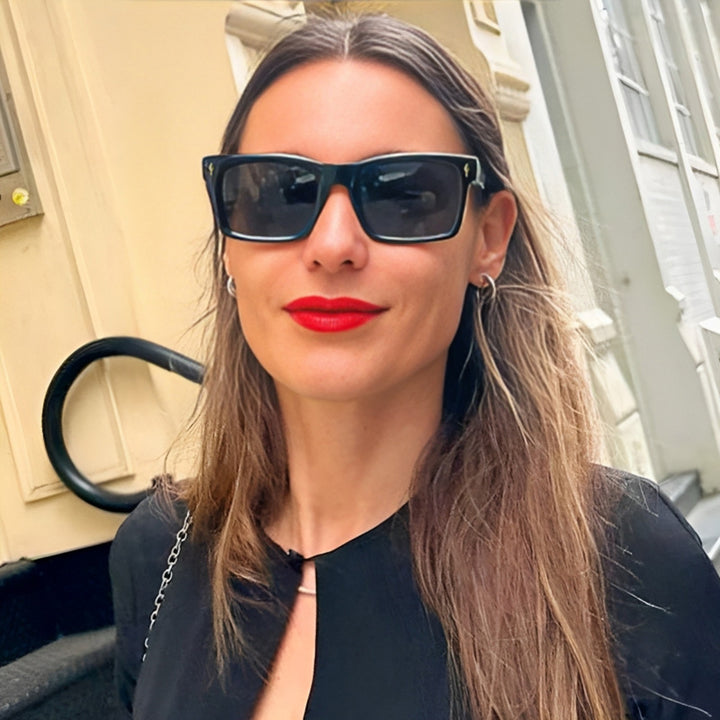 Ladies Rectangular Sunglasses in Elegant Tortoiseshell Design Bowlift