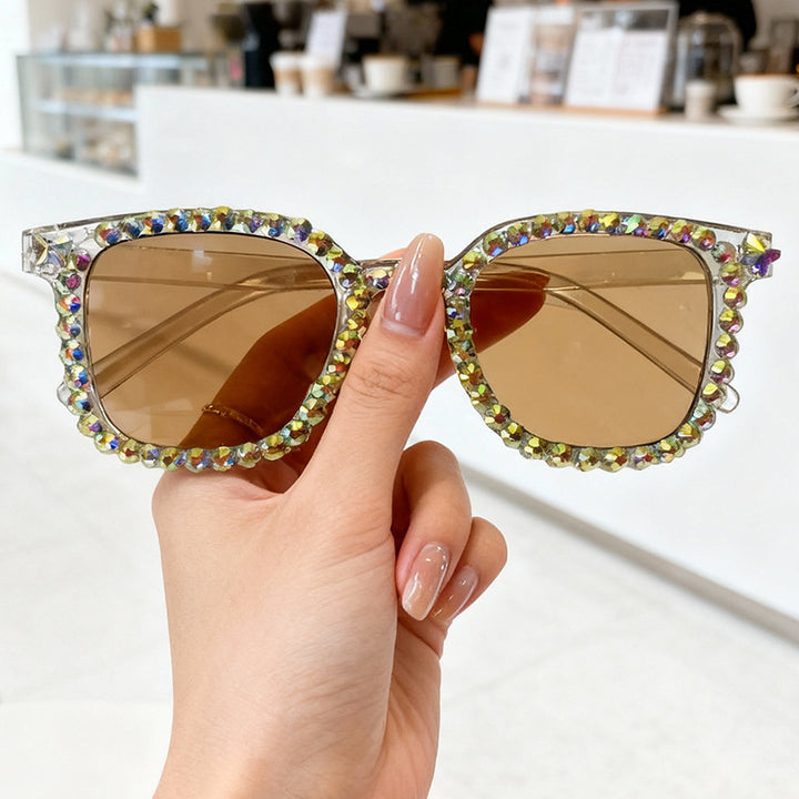 Crystal-Embellished Cat Eye Sunglasses Bowlift