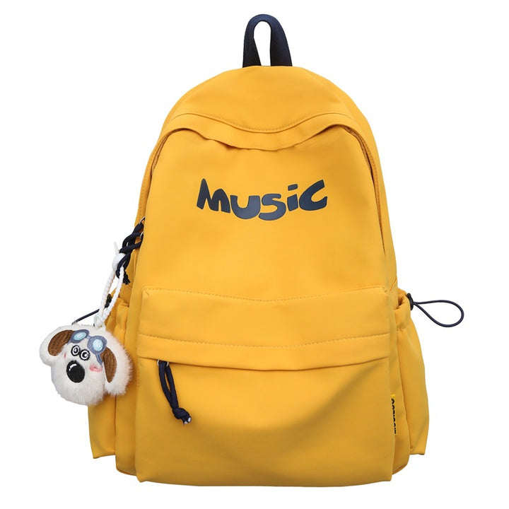 Casual Music-Themed School Backpack Bowlift