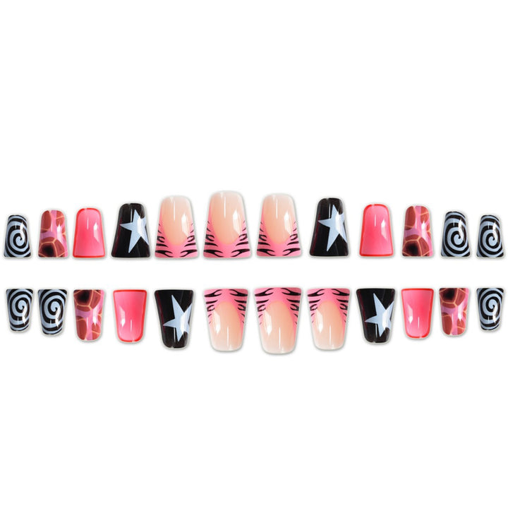 Trendy Artistic Press-On Nail Set Bowlift