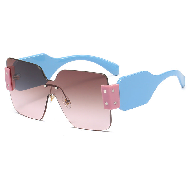 Women's fashionable flat sunglasses with creative design Bowlift