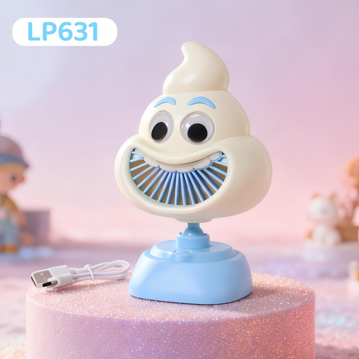 Ladies Portable Mini Hand Fan with Playful Animal Design Bowlift