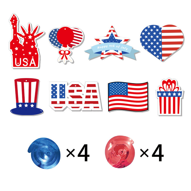 Unisex paper star-shaped tag with USA motif and jute cord Bowlift