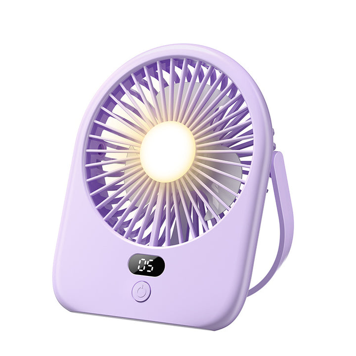 Unisex Rechargeable LED Desk Fan with Digital Display Bowlift