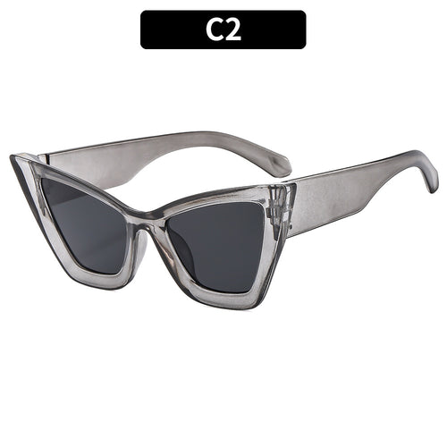 Cat-Eye Sunglasses with Geometric Frame