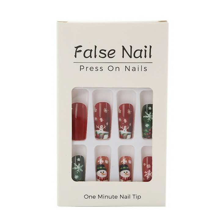 Festive artificial nails with Christmas motifs Bowlift