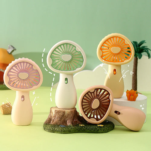 Women's Portable Mini Mushroom Design Fan Bowlift