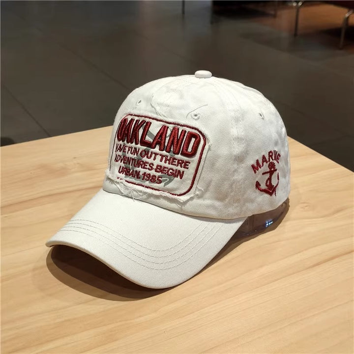 Women's Vintage-Inspired Embroidered Cap Bowlift