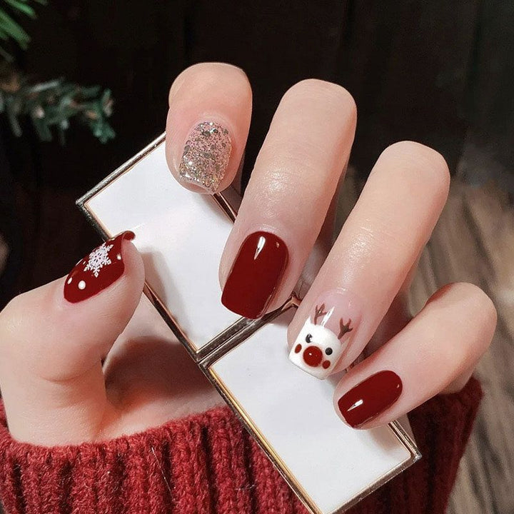 Festive Themed Decorative Press-On Nails Bowlift