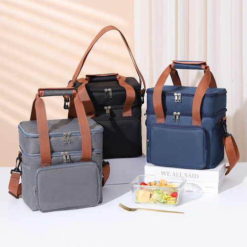 Insulated Multi-Compartment Food Cooler Tote Bowlift