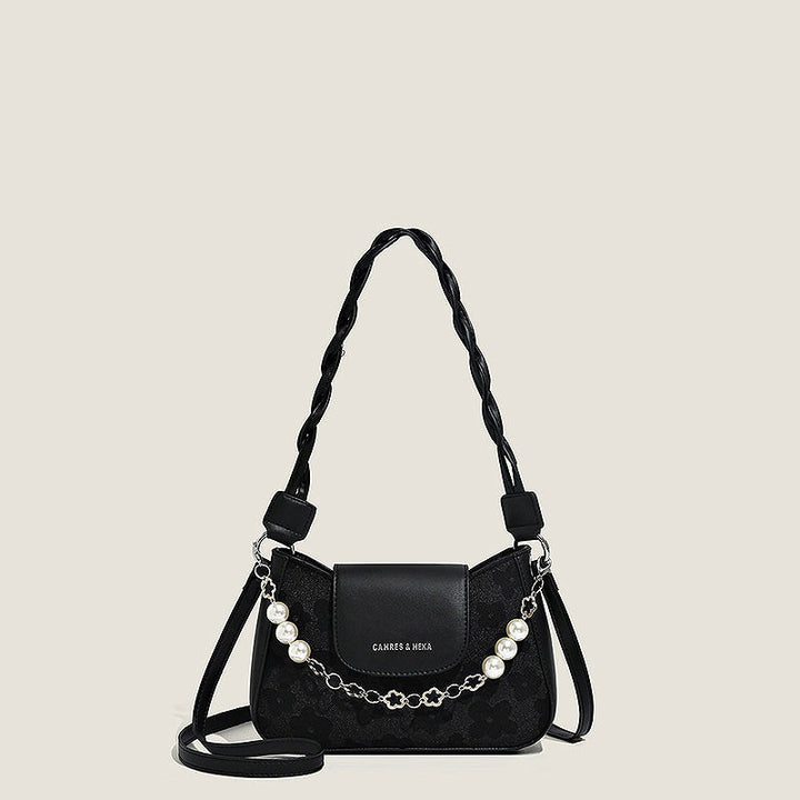 Chic Pearled Chain Crossbody Bag Bowlift