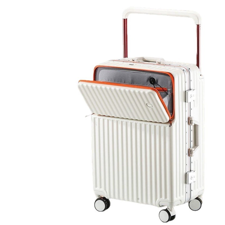 Unisex Multi-Compartment Rolling Hard-Shell Luggage with Integrated Charging Port Bowlift