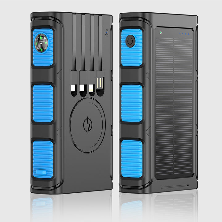 Solar Powerbank with Integrated Compass and Multiple Charging Ports Bowlift