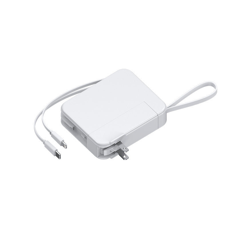Portable power bank with retractable charging cable and digital display Bowlift