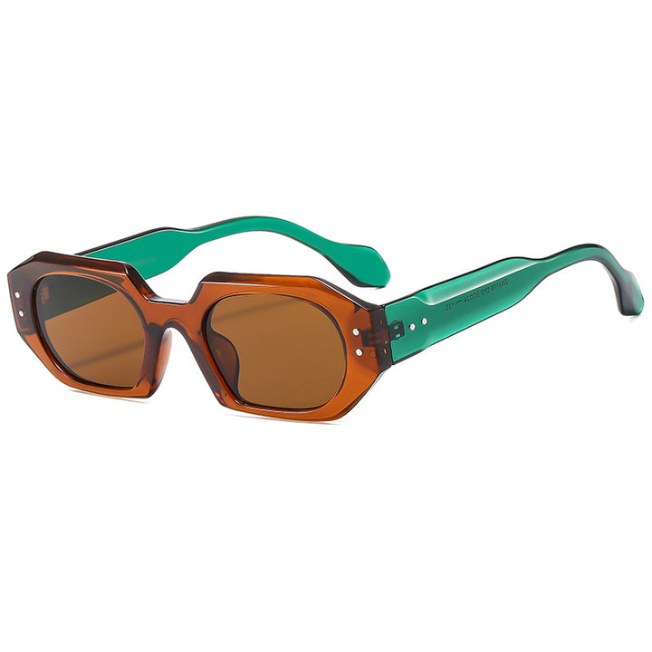 Women's Polished Sunglasses in Modern Octagon Design Bowlift