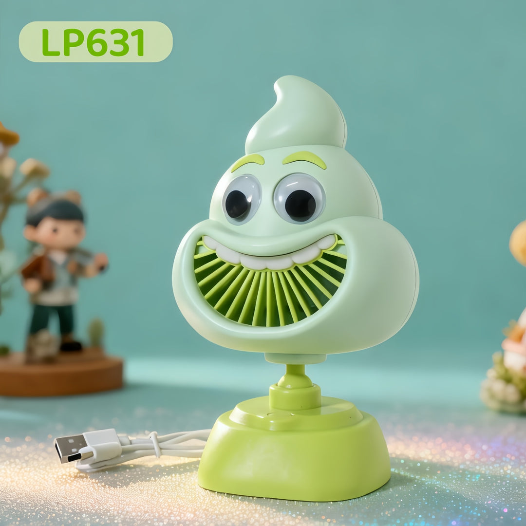 Ladies Portable Mini Hand Fan with Playful Animal Design Bowlift