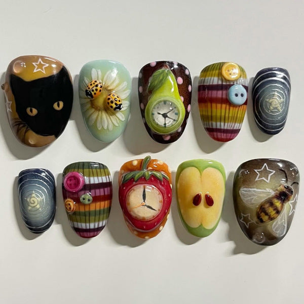 Thematic Artisan Press-On Nail Set Bowlift