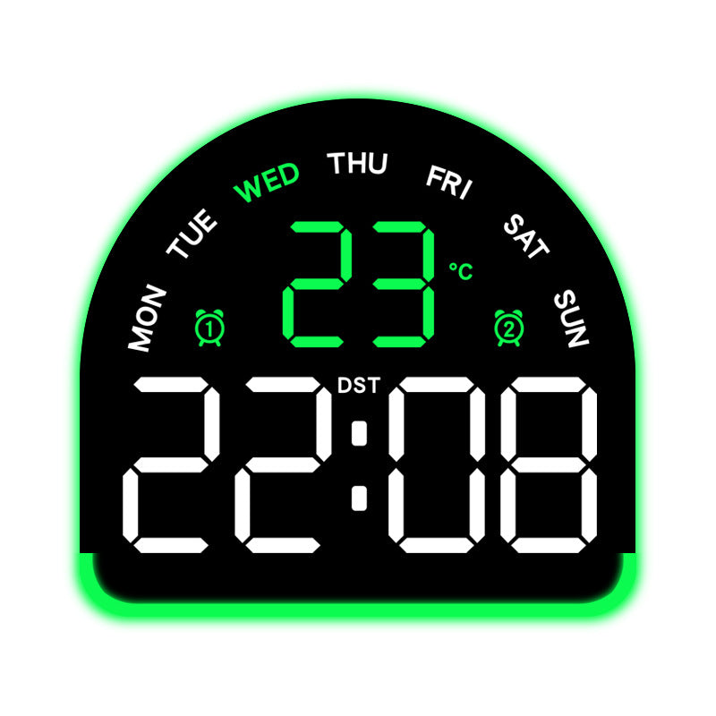 Digital alarm clock with temperature and day of the week display Bowlift