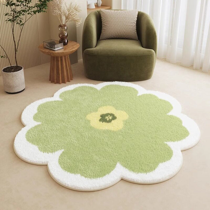 Floral Shaped Area Rug