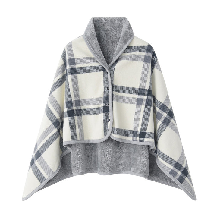 Women Comfortable Throw Blanket with Checkered Pattern Bowlift
