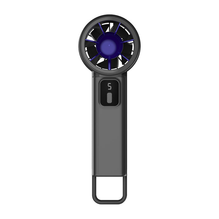 Women Portable Handheld Fan with Digital Display Bowlift