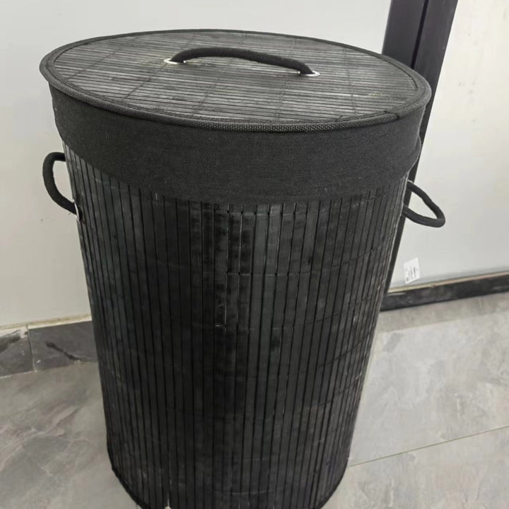 High-quality bamboo laundry container with lid Bowlift