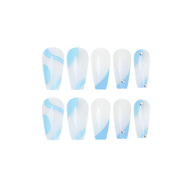 Artful acrylic nails with maritime design Bowlift