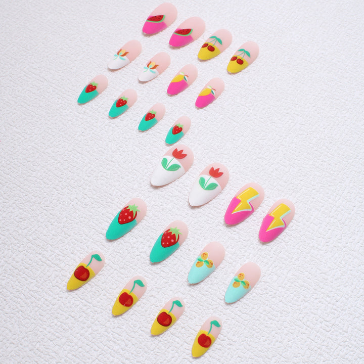 Artistic Fruit-Themed Press-On Nails Bowlift