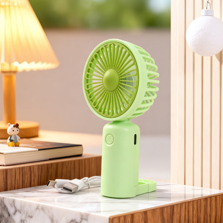 Women's Portable Hand Fan with USB-C Connection and Innovative Design Bowlift