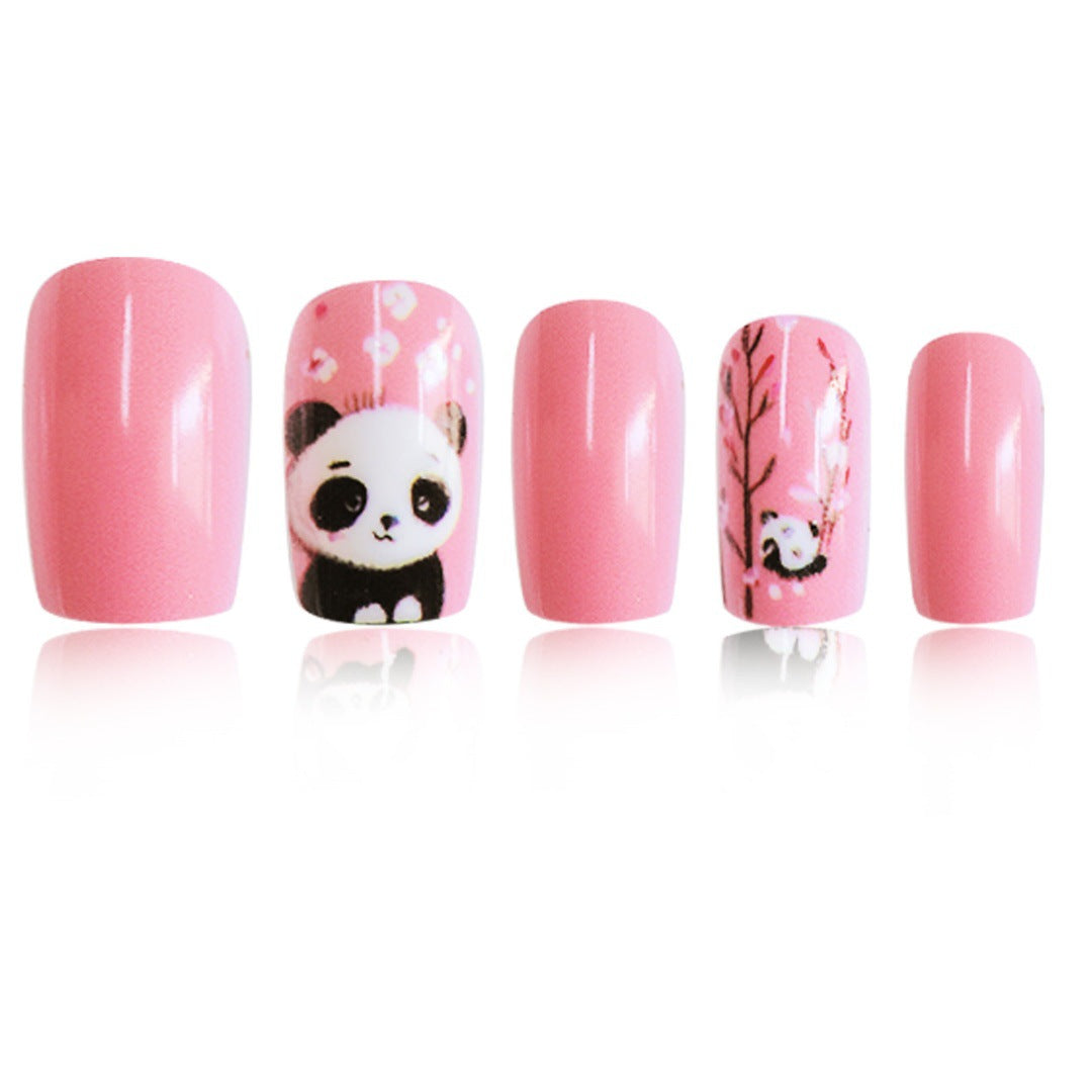 Thematic Panda Art Press-On Nail Set Bowlift