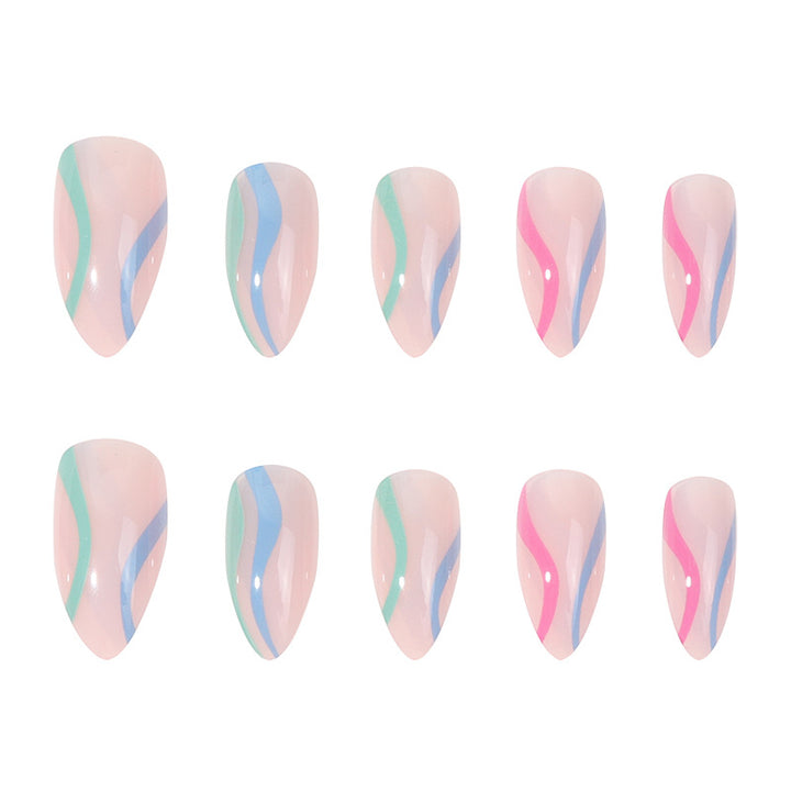 Artistic Abstract Pattern Nail Art Bowlift