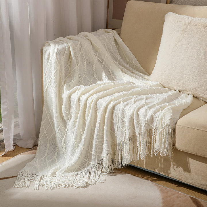 Ladies stylish throw blanket with textured design Bowlift