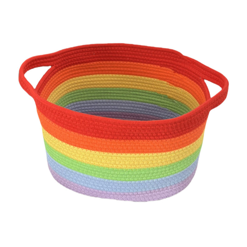 Women's storage basket with colorful stripes Bowlift