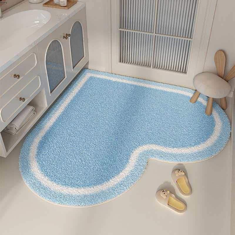 Heart-Shaped Soft Bathroom Mat