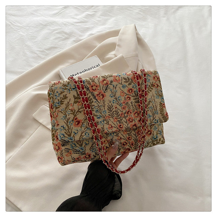Elegant Floral Embellished Handbag Bowlift