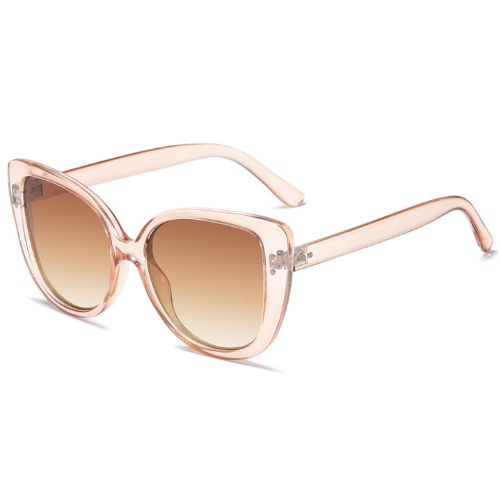 Ladies glamorous oversized sunglasses withElegant transparent frame Bowlift
