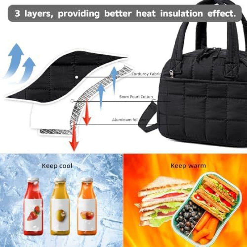 Multifunctional Quilted Shoulder Bag Bowlift